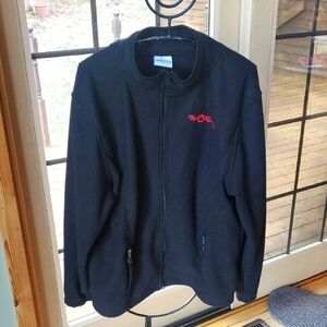 Boyd Gamily Black Fleece with Red Embroidery Sz. M Jacket  w Zippered Pockets